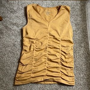 Fitted rouche tan tank top